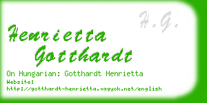 henrietta gotthardt business card